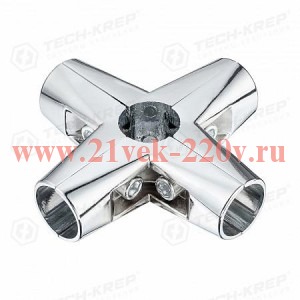 Соединитель 5-ти труб хром (уп.1шт) Tech-Krep 127454