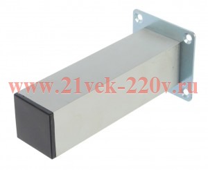 Ножка алюминиевая квадратная нерегулированная 40х40х150мм матов. хром накладная Tech-Krep 127476