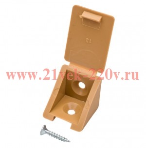 Уголок мебельный с шурупом бук (уп.4шт) Tech-KREP 108983