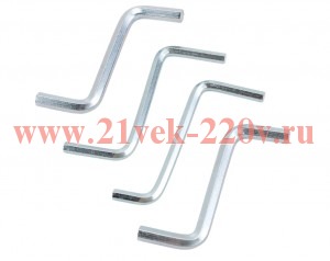 Набор ключей для мебельной стяжки SW3 и SW4 оцинк. (уп.4шт) Tech-KREP 109181