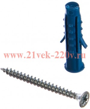 Саморез ШУц 3.5х40 пот. гол. + дюбель 6х30 (уп.30шт) Tech-KREP 112563