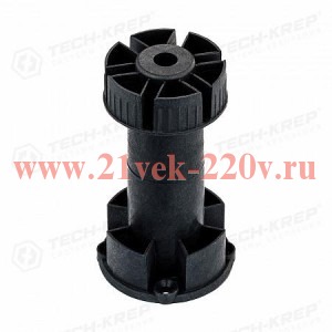 Ножка цокольная Н100 95-125мм с 1 клипсой пластик черн. (уп.2шт)Tech-Krep 129970
