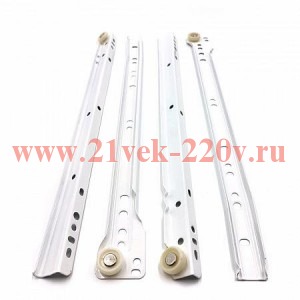 Комплект роликовых направляющих 450мм бел. (уп.1шт) Tech-Krep 130864
