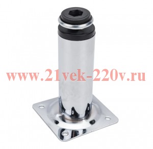 Ножка металлическая круглая регулированная с винтом D30х100мм хром накладная Tech-Krep 127479