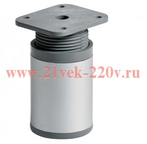 Ножка алюминиевая круглая регулированнаясверху D40х60мм матов. хром накладная Tech-Krep 127483