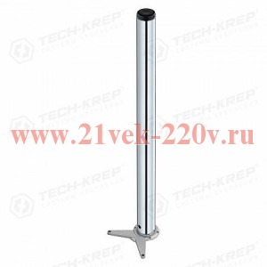 Ножка металлическая круглая регулируемая d60х820мм хром (уп.1шт) Tech-Krep 127490