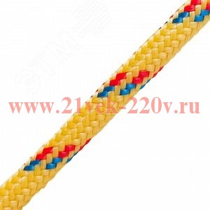 Шнур плетеный ПП 3мм с серд. 16-пряд. высокопр. цвет. (уп.300м) Tech-KREP 140306