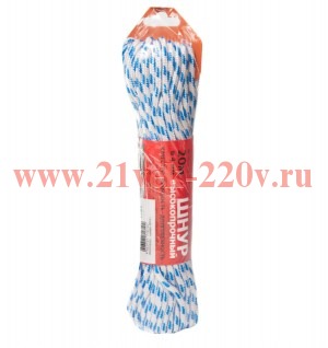 Шнур плетеный ПП 4мм с серд. 16-пряд. высокопр. цвет. 20м Tech-KREP 139909