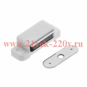 Защелка магнитная 2кг одинарная с ответной планкой бел. (уп.2шт) Tech-Krep 145370