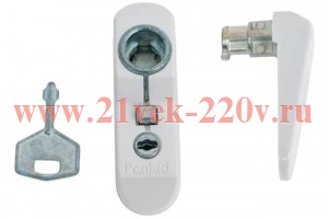 Замок-блокиратор с цилиндром и ключом бел. Tech-KREP 148116