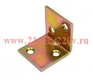 Уголок мебельный широкий 25х25х25х2мм желт. Tech-KREP 148295