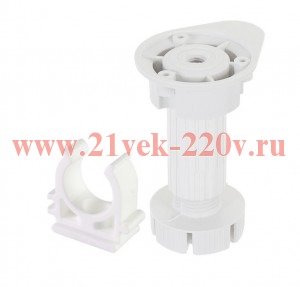 Ножка пластик.цокольная Н150 145-165мм с 1 клипсой бел. (уп.2шт) (пакет) Tech-Krep 148541