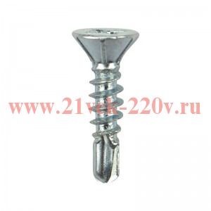 Саморез оконный сверло 3.9х16 бел. цинк (уп.20000шт) Kranz 1504-3916-1