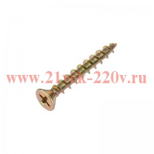Саморез оконный острый 4.1х30 желт. цинк (уп.10000шт) Kranz 1503-4130-1