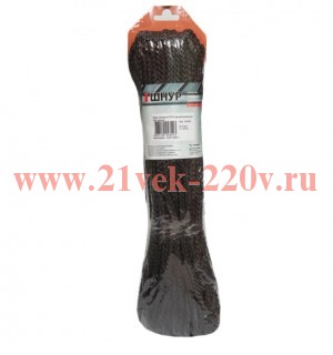Шнур плетеный ПП 6мм эргономичный 16-пряд черн. 30м Tech-KREP 140345