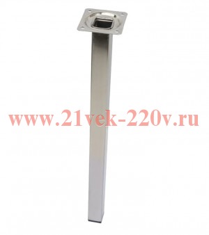 Ножка металлическая квадрат нерегулир. 25х25х400мм никель Tech-KREP 151264