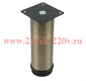 Ножка металлическая круглая регулир. D50х150мм бронза Tech-KREP 151287