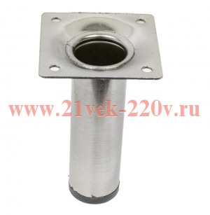 Ножка металлическая круглая нерегулир. D30х100мм никель Tech-KREP 151292