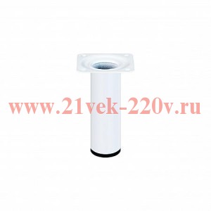 Ножка металлическая круглая нерегулируемая d30х100мм бел. Tech-Krep 151291