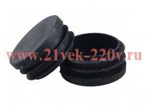 Заглушка внутренняя для трубы D25мм черн. пластик (пакет) Tech-Krep 152030