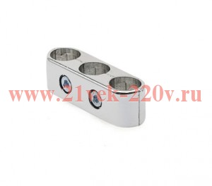 Соединитель 3-х труб параллельно хром (пакет) Tech-Krep 151952