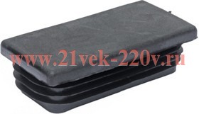 Заглушка внутренняя для трубы 30х60мм черн. пластик (уп.4шт) Tech-Krep 155038