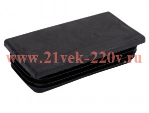 Заглушка внутренняя для трубы 40х80мм черн. пластик (пакет) Tech-Krep 155039