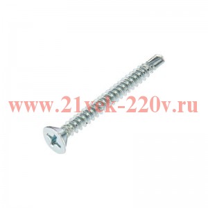 Саморез оконный сверло 3.9х38 бел. цинк (уп.20шт) Kranz 1504-3938-4