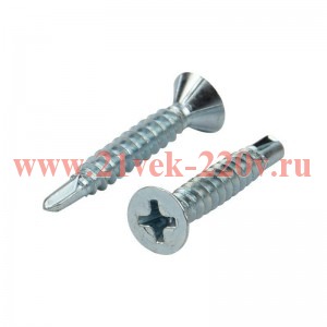Саморез оконный сверло 3.9х25 бел. цинк (уп.12000шт) Kranz 1504-3925-1