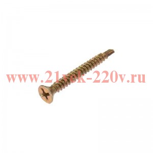 Саморез оконный сверло 3.9х35 желт. цинк (уп.20шт) Kranz 1505-3935-4
