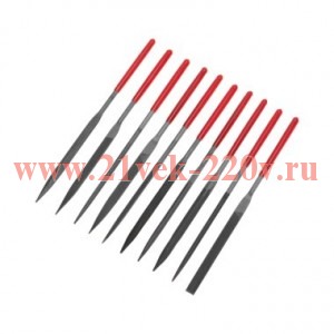 Набор надфилей 160х4мм обрезиненные рукоятки Kranz KR-12-4103