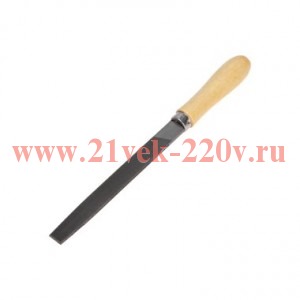 Напильник плоский 150мм деревянная ручка Kranz KR-12-4122
