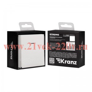 Выключатель 1-кл. СП STRONG MIELE 10А с подсветкой жемчуг Kranz KR-78-0713-4