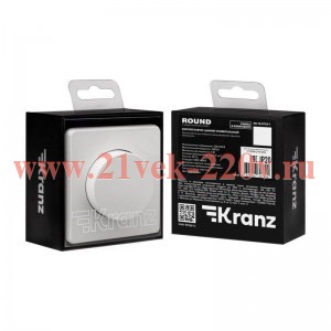 Светорегулятор ROUND (диммер) 300Вт MIELE с/у перламутр Kranz KR-78-0732-1