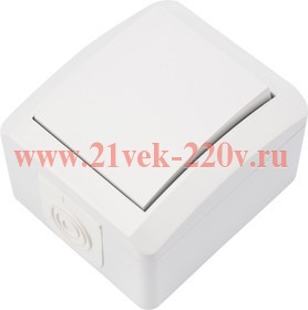 Выключатель 1-кл. ОП INDUSTRIAL IP54 бел. Kranz KR-78-0834