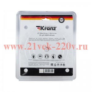 Диск пильный 184мм х 30 зуб х 20/16мм Kranz KR-92-0109