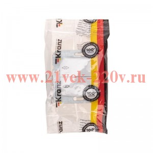 Переключатель проходной 2-кл. СП 10А DEA механизм бел. Kranz KR-78-0207