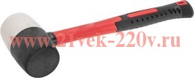 Киянка резиновая 680г черно-белая резина фибергласовая рукоятка Kranz KR-12-8154