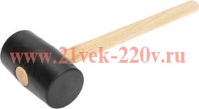 Киянка резиновая 910г черн. резина деревянная рукоятка Kranz KR-12-8145