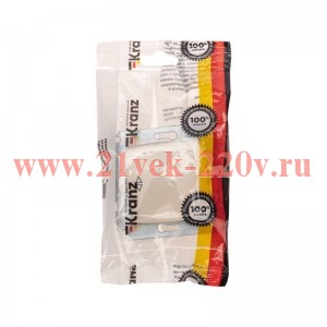 Переключатель перекрестный 1-кл. СП 10А DEA механизм беж. Kranz KR-78-0238
