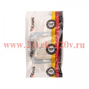 Переключатель проходной 1-кл. СП 10А DEA механизм с подсветкой беж. Kranz KR-78-0236