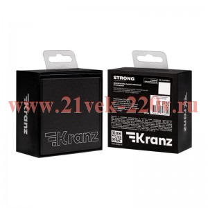 Выключатель 1-кл. СП STRONG MIELE 10А проходной переключатель графит Kranz KR-78-0708-6