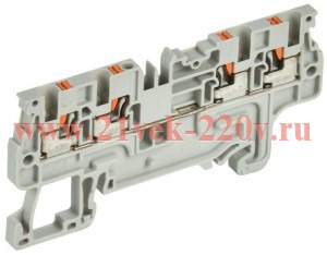 Колодка клеммная CP-MC 4 вывода 1.5кв.мм сер. IEK YCT22-00-4-K03-001