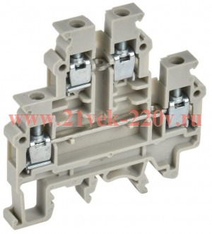 Колодка клеммная CTS-ML 2 ур. 4кв.мм сер. IEK YCT13-00-2-K03-004
