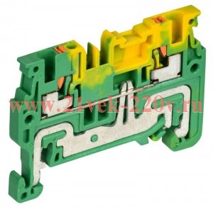 Колодка клеммная CP-PEN земля 1.5кв.мм жел./зел. IEK YCT21-00-K52-001
