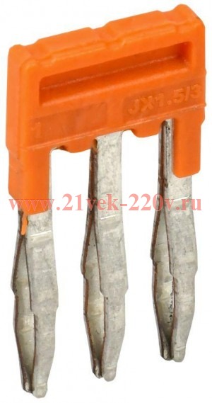 Перемычка гребенчатая для CP 1.5кв.мм 3PIN IEK YCT20-00-K03-001-EC-3P