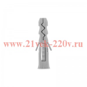 Дюбель распорный 6х30мм сер. нейлон (уп.100шт) Kranz KR-01-3619-005