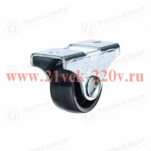 Ролик выкатной неповоротный К.3 d25 пластик черн. (уп.1шт) Tech-Krep 151190