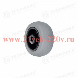 Колесо на ось выкатного ролика обрезиненное d45 (уп.1шт) Tech-Krep 151214