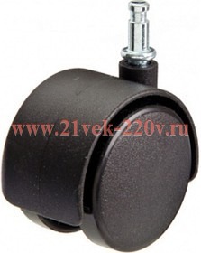 Колесо мебельное поворотное пластик черн. штифт М8 D40 б/т (пакет) Tech-Krep 152336